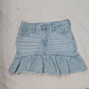 Hollister Y2k  Blue Ruffled Skater Mini Skirt 27